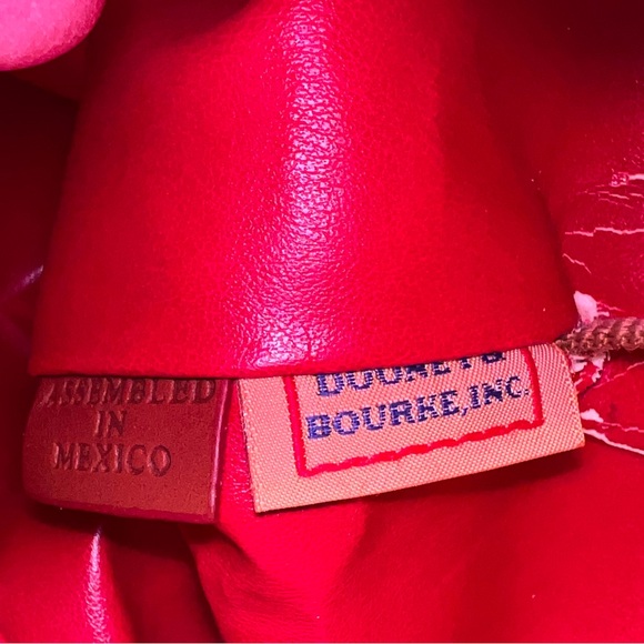 Dooney & Bourke Pebble Grain Large Zip Dome Satchel Black British Tan - Picture 15 of 16